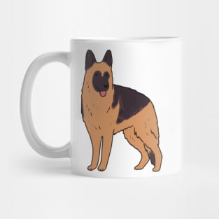 german shepherd dog drawing Mug